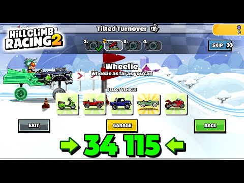 Hill Climb Racing 2 - 34115 points in TILTED TURNOVER Team Event