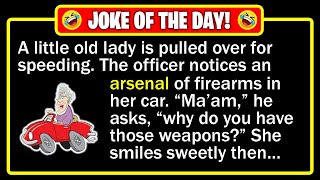 🤣 BEST JOKE OF THE DAY! - A little old lady gets pulled over for speeding...  | Funny Dad Jokes