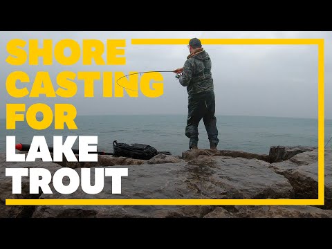 Shore Fishing with Spoons for Spring Lake Trout - Lake Ontario