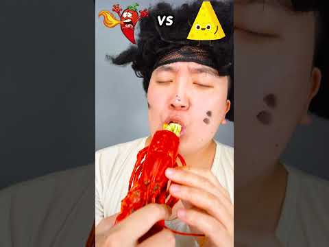 Spicy Sauce vs Cheese sauce Emoji food Challenge | Seafood, lobster Mukbang Funny Video🦞 #shorts