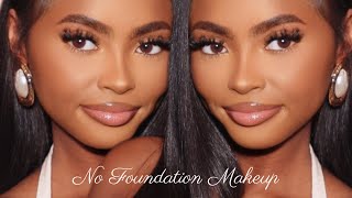 Clean Girl: No Foundation Makeup for Full-Coverage, Lightweight, & Sculpted Look for | Brown Skin