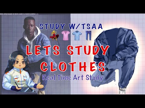 study with Tsaa! How to draw clothes 👚👕6k🧋💛  Celebration Stream! Thank You!!!