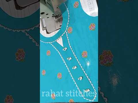 Sewing Tips of V placket Neck Design #shorts #viral