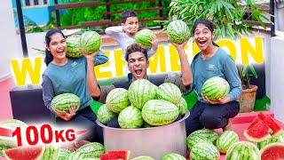 100kg WaterMelon Drink 🍉🤤 with Challenges !