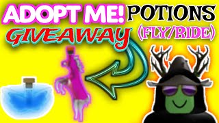 Adopt Me Fly/Ride Potion Giveaway ! + Turtle Winner 🏆 #adoptmegiveaway #adoptmepotions