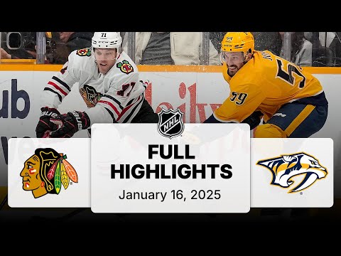 NHL Highlights | Blackhawks vs. Predators | January 16, 2025