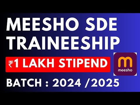 Meesho Open Campus Recruitment SDE Traineeship | ₹1 Lakh Stipend| Batch  2024/2025 | Apply Now