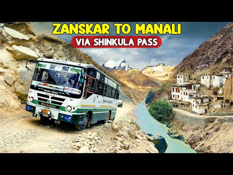 FIRST HRTC BUS TO ZANSKAR PART-2 | Padum to Manali by HRTC bus - पदम् से मनाली | Himbus