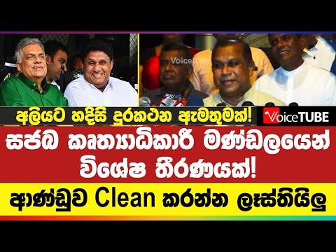 ආණ්ඩුව Clean කරන්න ලෑස්තියි - සජබ කෘත්‍යාධිකාරී මණ්ඩලයෙන් විශේෂ තීරණයක්!