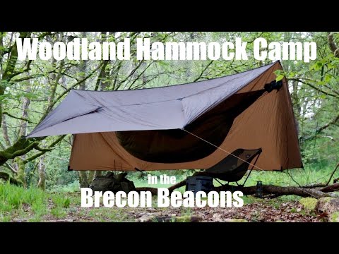 Woodland Hammock Camp.  Hiking in the Brecon Beacons.  World War Two Bomber Wreck.