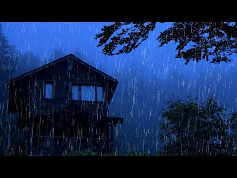 Fall Asleep Immediately and Sleep Well all Night - Heavy Rain on Roof & Powerful Thunderstorm Sounds