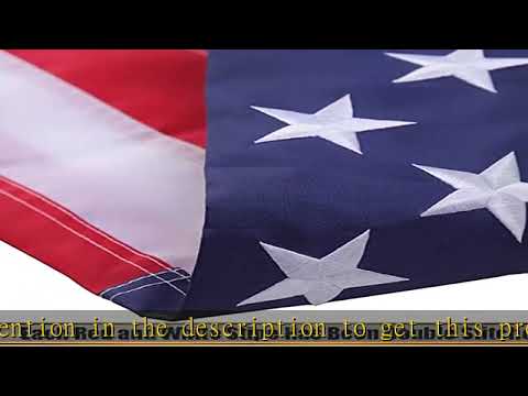 This 3x5 ft outdoor embroidered American flag is the most durable,100% American-made, luxury embroi