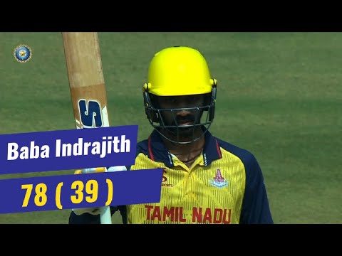 SMAT 2024 Tamil Nadu vs Tripura: Baba Indrajith top-scores for Tamil Nadu with 78(39)