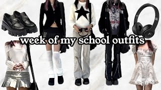 What I Wear To School In A Week ❥ Outfit Inspo (y2k, alternative, coquette)