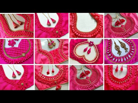 💝 New Pink colour blouse design images/very stylish pink  blouse design/New Blouse Design