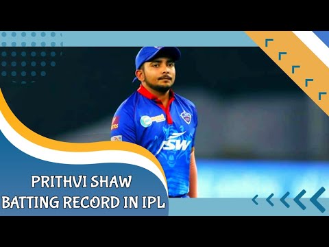 Prithvi Shaw batting record in ipl history|| Prithvi Shaw ipl record ||#prithvishaw #ipl #dc