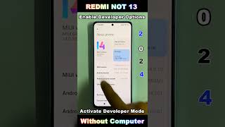 HOW TO ON DEVELOPER OPTION IN REDMI NOTE 13 ✅ REDMI NOTE 13 DEVELOPER OPTIONS SETTINGS 2024