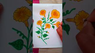 Easy and simple flower drawing for beginners || Easy and simple drawing for beginners