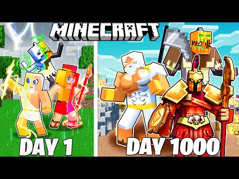 I Survived 1000 Days as GODS in HARDCORE Minecraft!