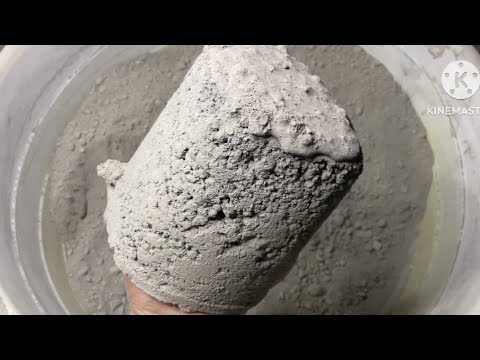 Gritty Cement Dry Tub Crumbling |ASMR|Night shoot Crumbling