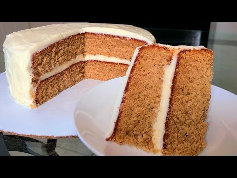 Homemade Spice Cake with cream cheese frosting