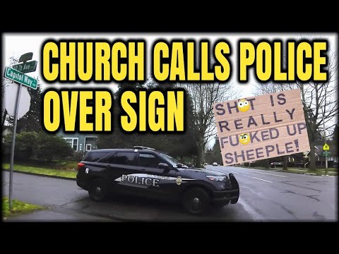 CHURCH CALLS POLICE OVER A SIGN