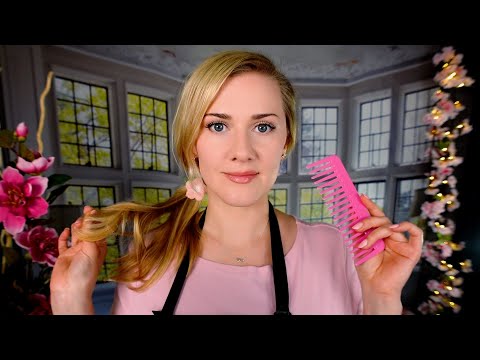 Spring Hair Care ASMR 🌸 Gentle Shampoo and Brushing | Soft Spoken