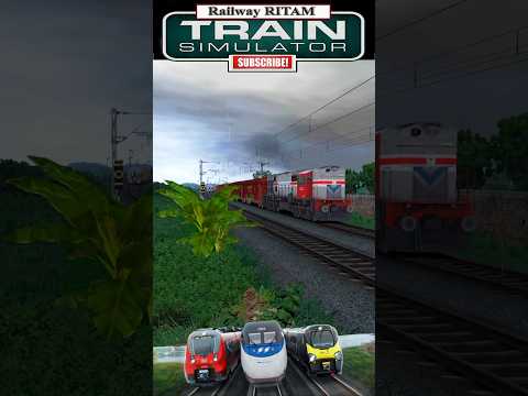 Train Simulator । Train High Speed Crossing in Railway Gate । Train Game Train Video #shorts #train