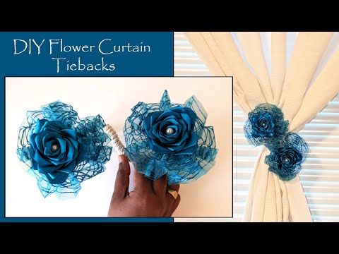 DIY Flower Curtain Tiebacks l l How to make a Beautiful Curtain Tiebacks without magnets