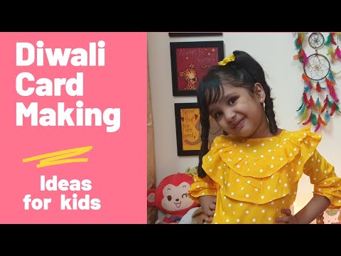 #Diwali Card Making Ideas for Kids! Diwali Cards Design for kids! #Happy Diwali!