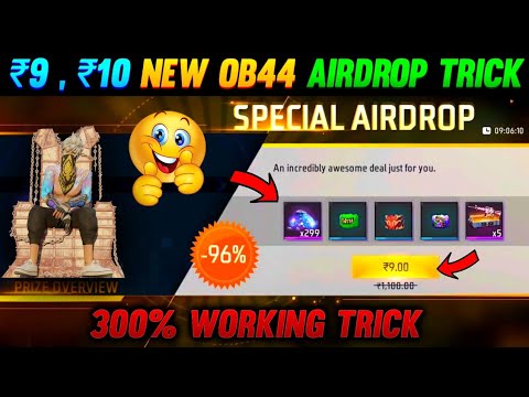 How To Get 9rs Airdrop In Free Fire After OB44 Update | Free Fire Special Airdrop Trick | New Trick