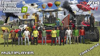 GIANT GRASS SILAGE HARVEST WITH 16 PEOPLE | Zielonka | Farming Simulator 25 Multiplayer | Episode 14