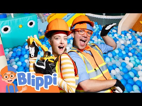 Blippi's Excavator Song! | Blippi and Amanda Seyfried in a Ball Pit | Music Videos for Kids