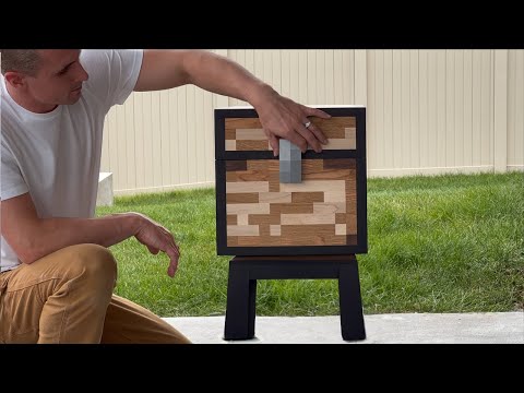 Life Size Minecraft Chest made from Wood