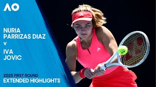 Nuria Parrizas Diaz v Iva Jovic Extended Highlights | Australian Open 2025 First Round