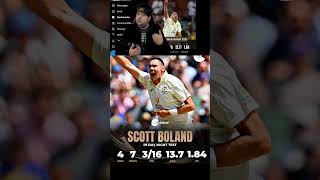 Scott Boland records in day night test #cricket #AUSvsIND #BGT #abcricinfo #ipl #scottboland #shorts