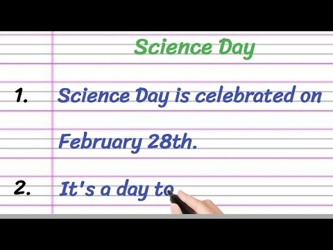 10 Lines Essay On Science Day || Essay On Science Day || Chandrashekhar Venkatraman/C V Raman