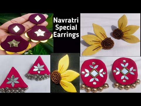 Diy Navratri Earrings ll  (Day-2) Navratri Jewellery making at home #navratrijewellery #earring #diy