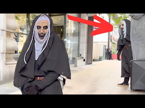 The Best scare Prank Of Nun Prank 2023! Best Reactions