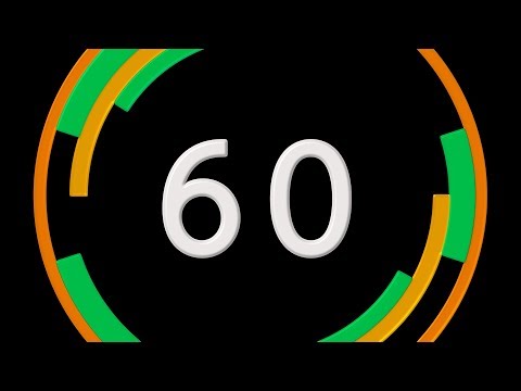 COUNTDOWN TIMER ( v 662 ) 60 sec with music sound 4K