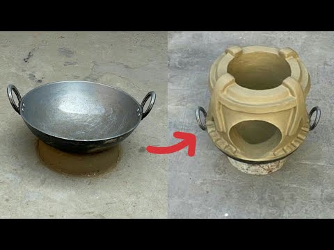 Kadai Chulha | Chulha banane ka tarika | mitti ka chulha | wood stove | primitive technology