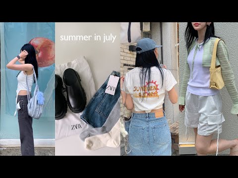 vlog✴︎ 7월 시작🍉 아직도 살게 남았어..🛍위시리스트 청산, 직장인 여름 데일리룩, 자라세일, 코스, 에스이오, OPEN YY, 마지셔우드 가방, 아옵트, 일상 브이로그