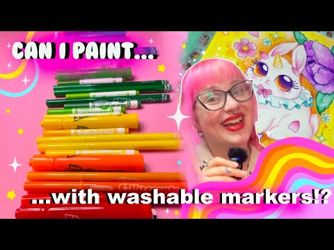 I Painted with ALL the Washable Markers, So YOU DON'T HAVE TO