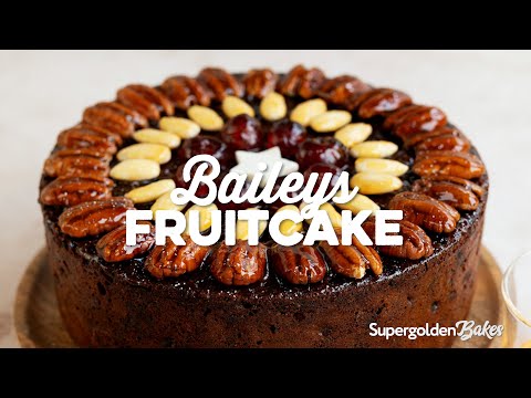 Baileys Fruit Cake (Just 4 Ingredients!) | Supergolden Bakes