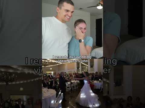 I remade our wedding video 5 years later #shorts