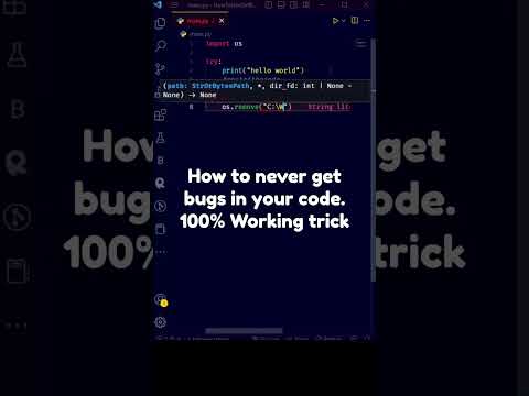 How to never get a bug in your code | 100% working trick #shorts #bug #coding