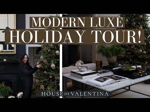 Modern LUXE Christmas LIVING ROOM TOUR 2024