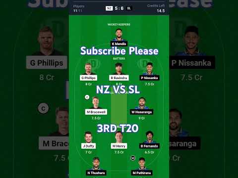 NZ vs SL Dream11 Prediction, New Zealand vs Sri Lanka Dream11 Team, NZ vs SL T20 Dream11 Prediction