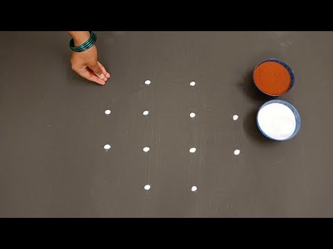 Aadimaadham special poo kolam|4*2aadivellikolam|varalakshmi pooja kolam|beginners rangoli|kolam