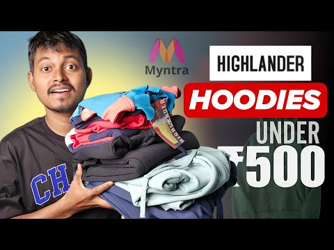 5 Best HIGHLANDER Thick MEN HOODIES Under ₹500 | Myntra Haul